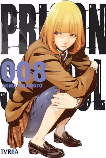 Portada de Prison School 08 de Akira Hiramoto, edición Ivrea España