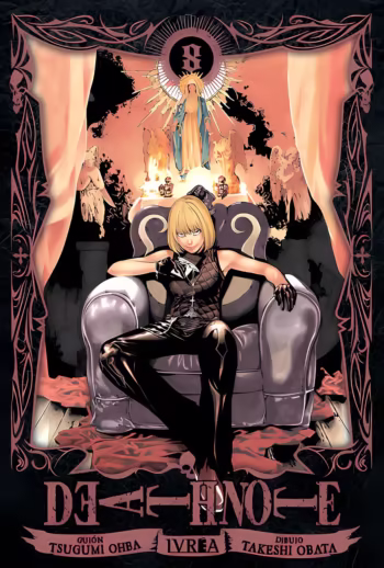 Portada de Death Note 08 de Tsugumi Ohba y Takeshi Obata, edición Ivrea Argentina