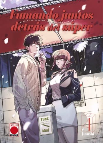 Portada de Fumando juntos detrás del súper 04 de Jinushi, edición Panini Manga España