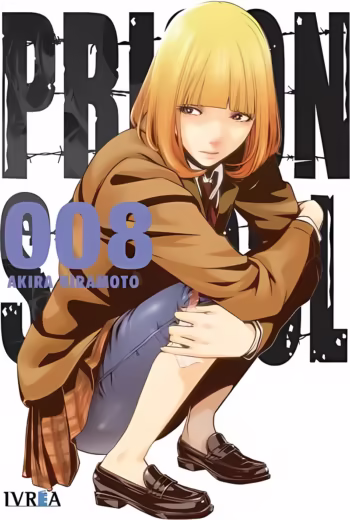 Portada de Prison School 08 de Akira Hiramoto, edición Ivrea España